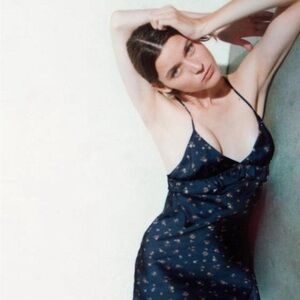 Floral Print Navy Slip Dress